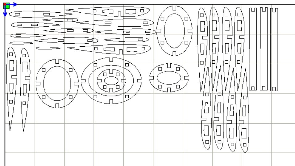 Second laser cutting layout