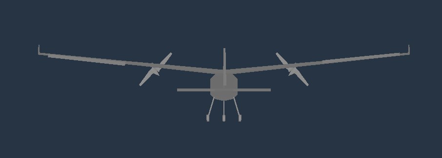 Plane Maker model, rear view
