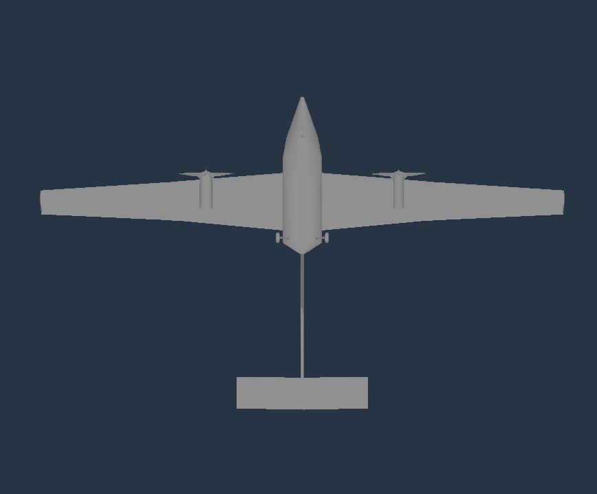 Plane Maker model seen from below