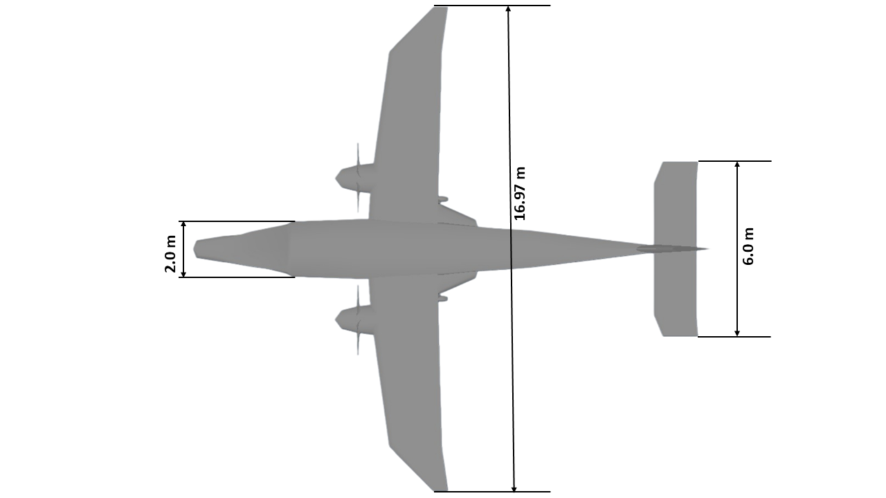 Sky Yak top view with dimensions